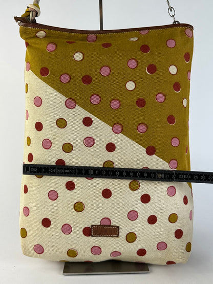 Vintage Marni Polka Dot Canvas Hobo Bag Early 2000s Yellow Pink