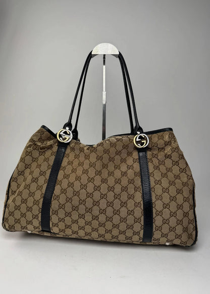 Vintage Gucci GG Canvas Tote Brown