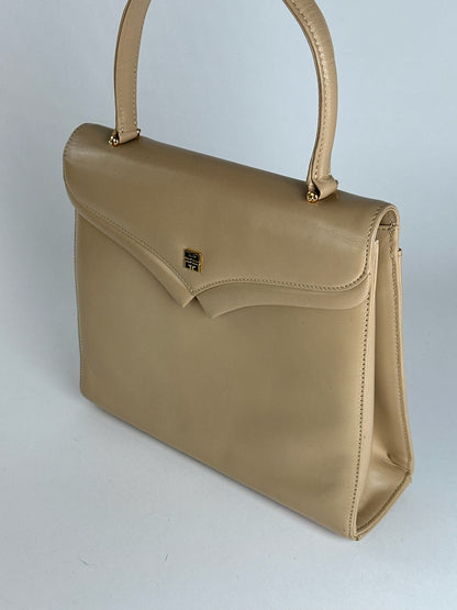 Sac vintage en cuir beige Givenchy
