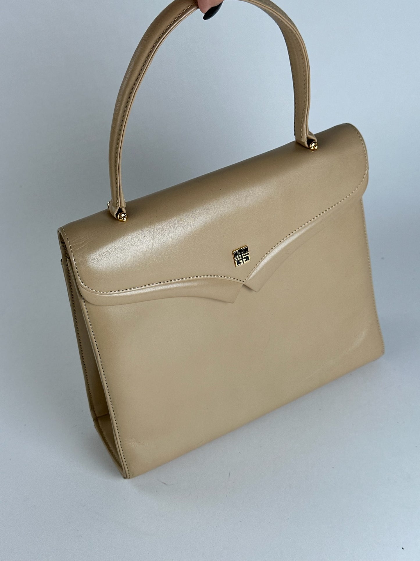 Sac vintage en cuir beige Givenchy