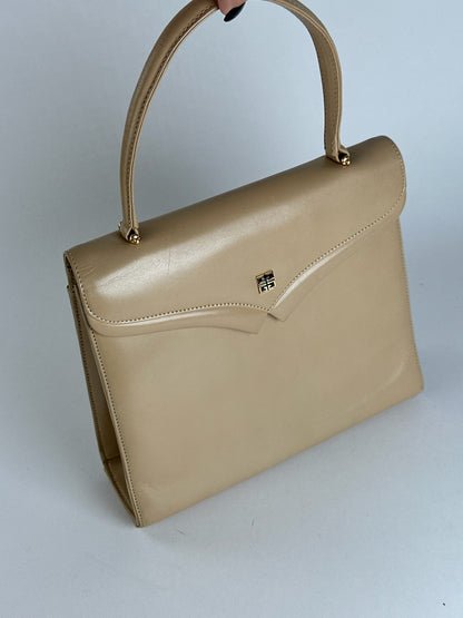 Sac vintage en cuir beige Givenchy