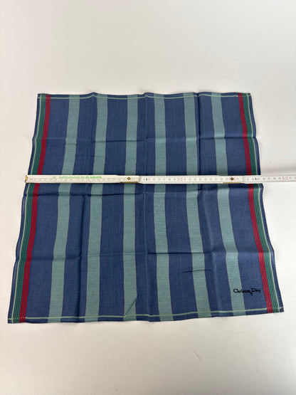 Vintage Dior Scarf Blue Striped