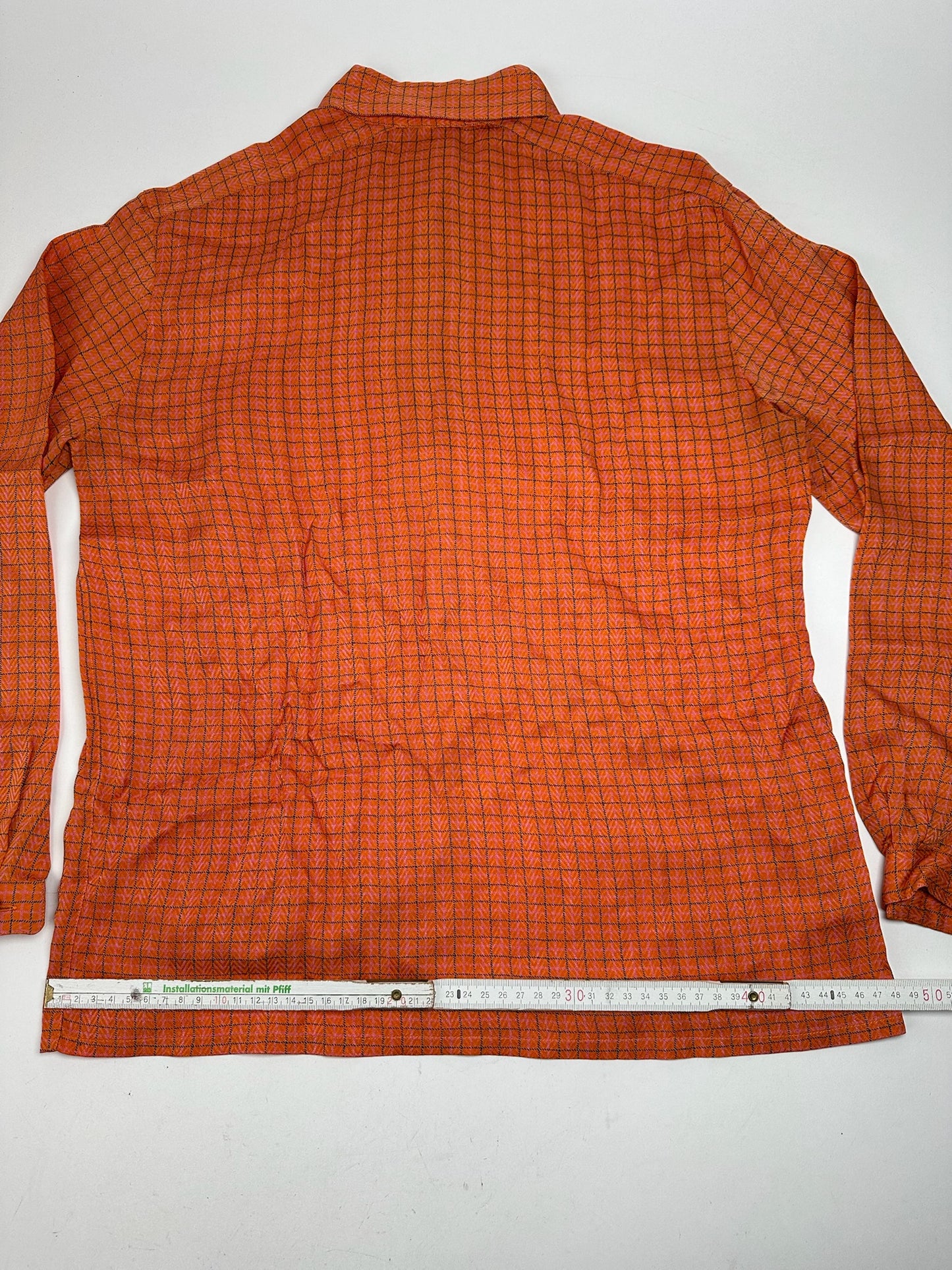 Vintage Dior Checked Shirt orange black