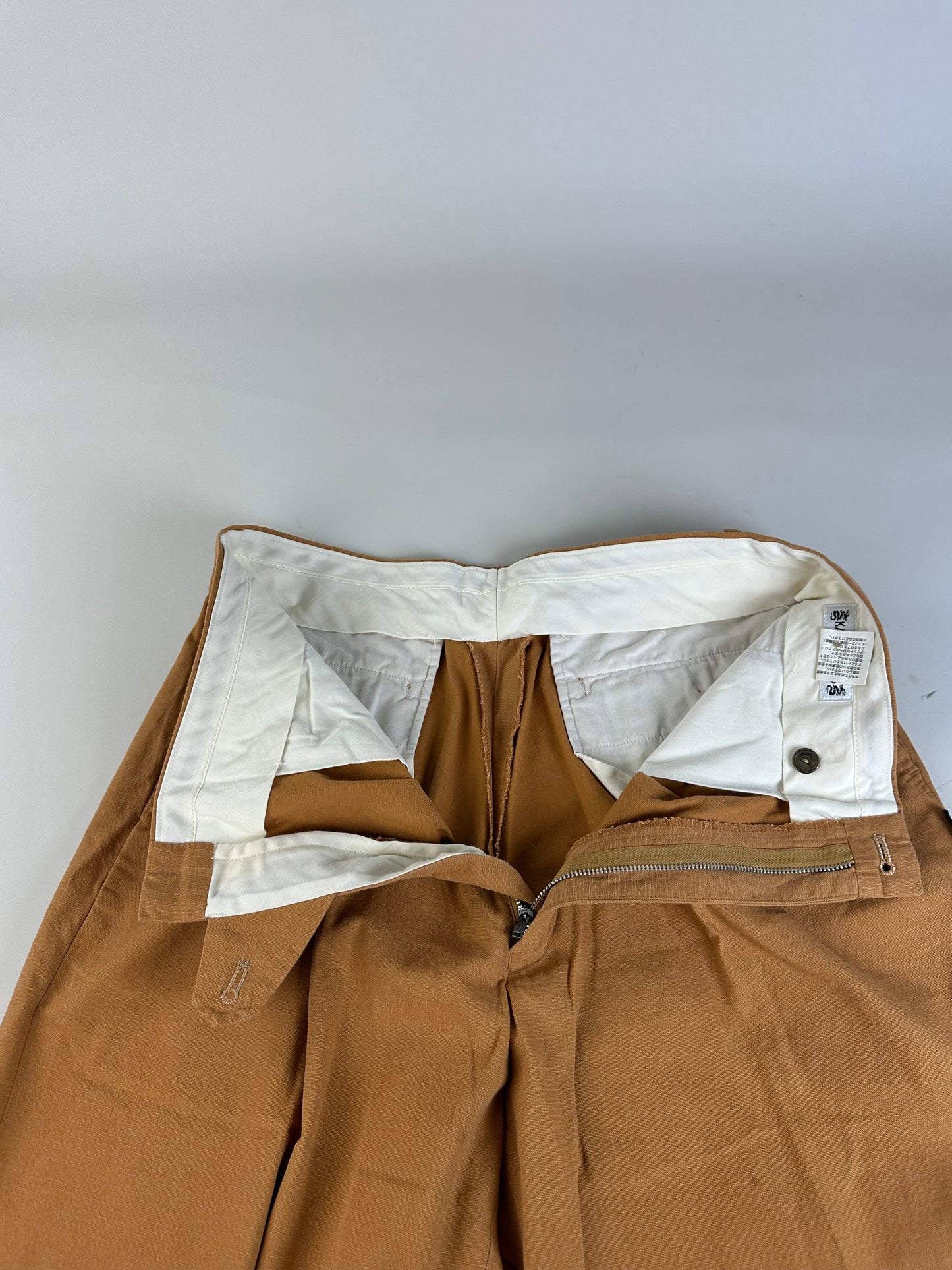 Vintage Kansai Yamamoto Cotton Blend Trousers Tan M