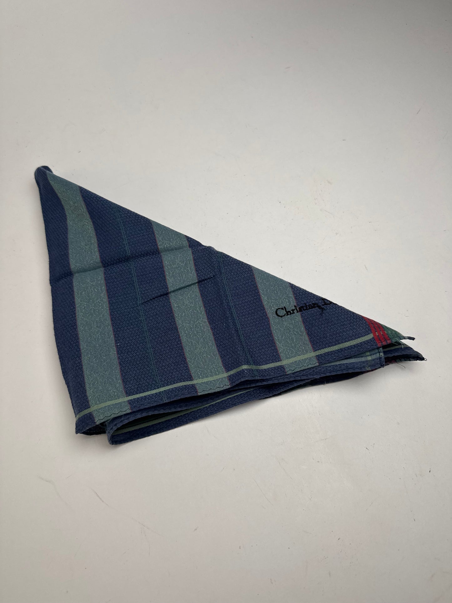 Vintage Dior Scarf Blue Striped