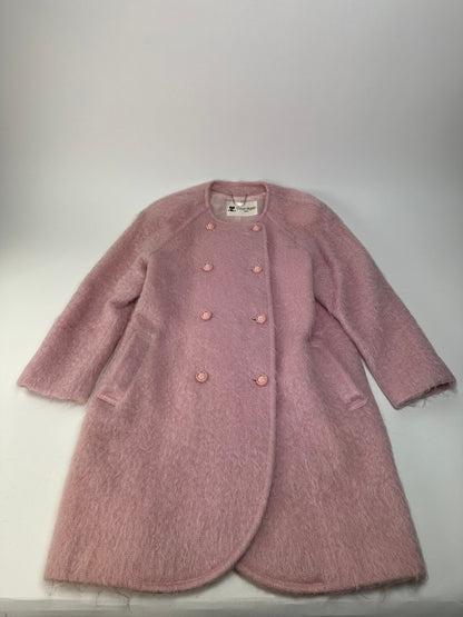 Vintage Courreges Fake Fur Coat Pink L