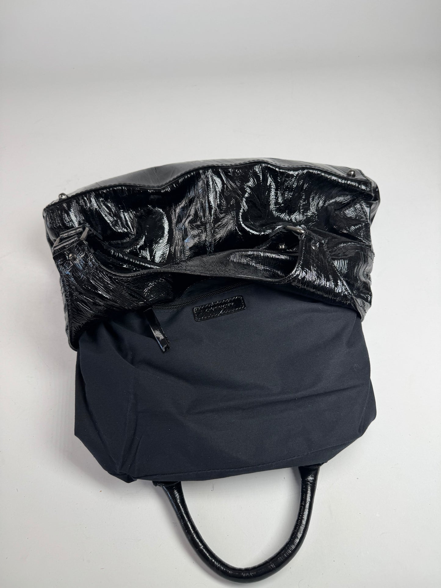 Vintage Givenchy Antigona Patent Leather Bag Black