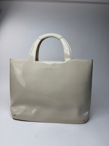 Sac Balenciaga vintage en cuir verni blanc