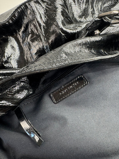 Vintage Givenchy Antigona Patent Leather Bag Black