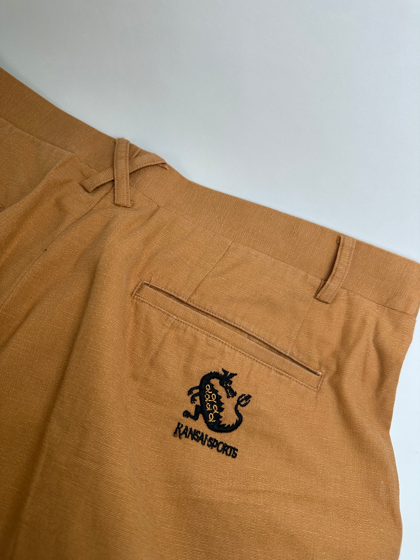 Vintage Kansai Yamamoto Cotton Blend Trousers Tan M