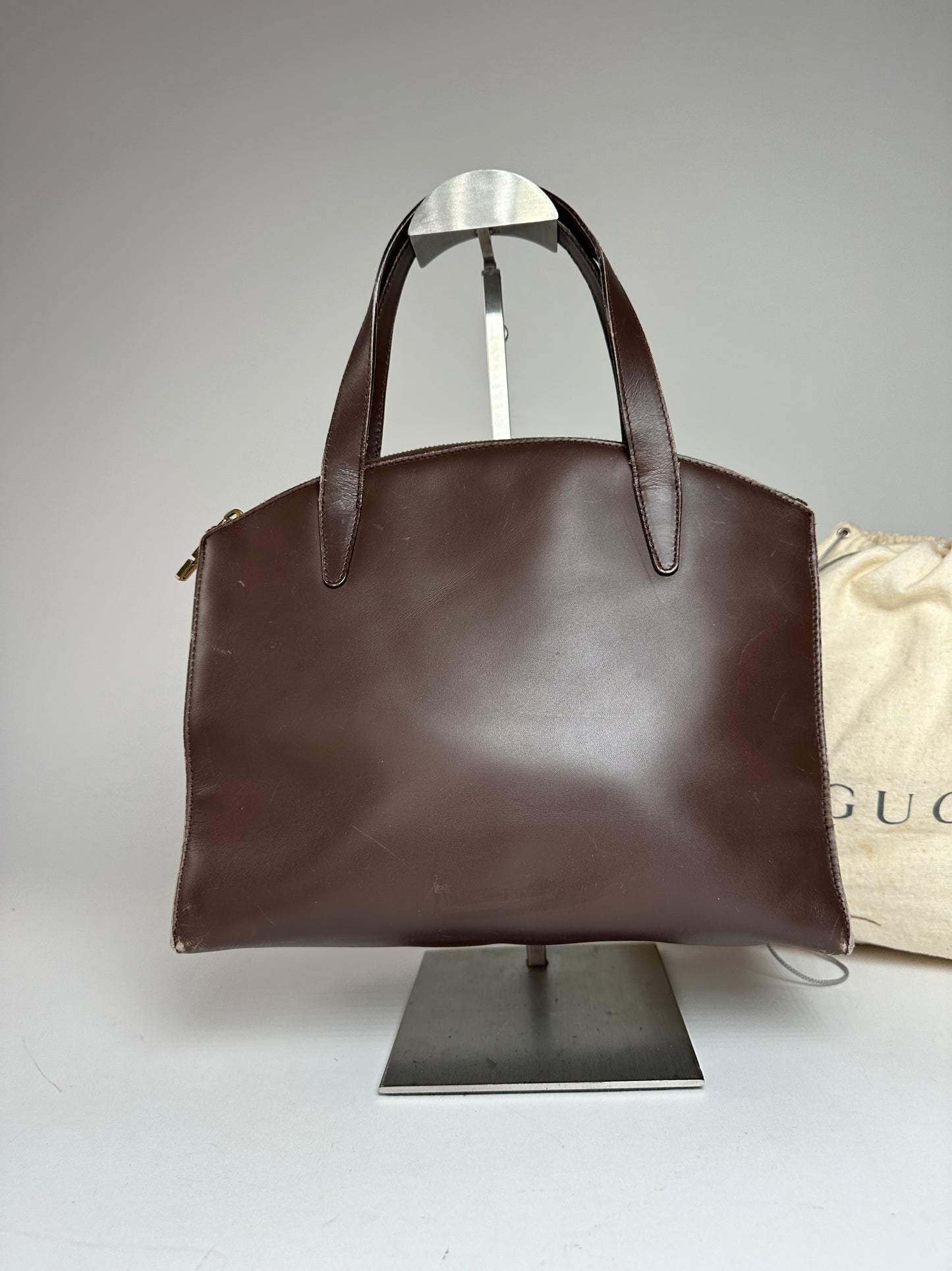 Vintage Gucci Leather Handbag Brown