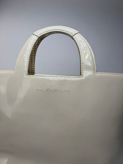 Sac Balenciaga vintage en cuir verni blanc