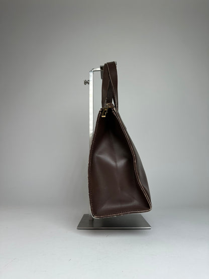 Vintage Gucci Leather Handbag Brown
