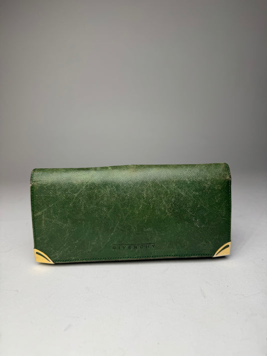 Vintage Givenchy Leather Wallet Green