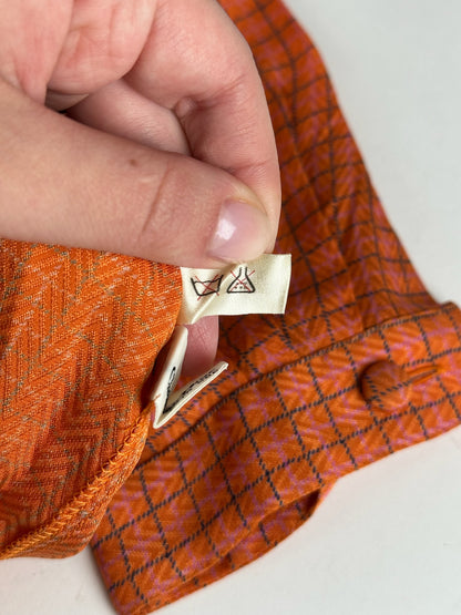 Vintage Dior Checked Shirt orange black