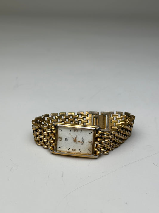 Vintage Givenchy Gold Bracelet Watch Late 1990s Gold