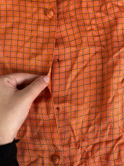 Vintage Dior Checked Shirt orange black