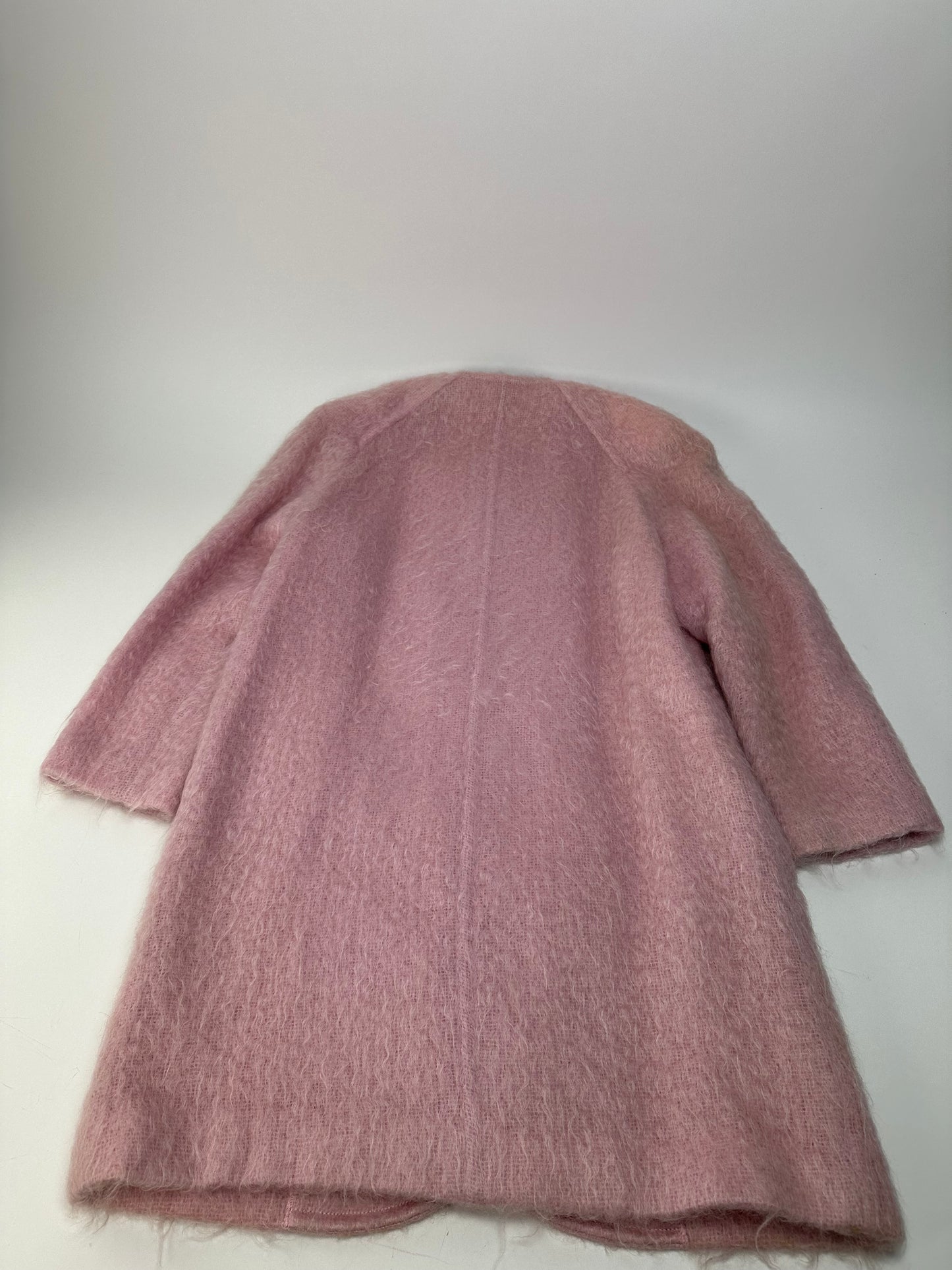 Vintage Courreges Fake Fur Coat Pink L