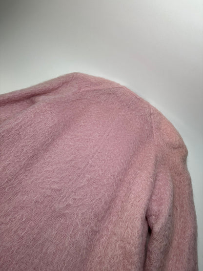 Vintage Courreges Fake Fur Coat Pink L