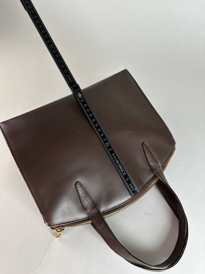 Vintage Gucci Leather Handbag Brown