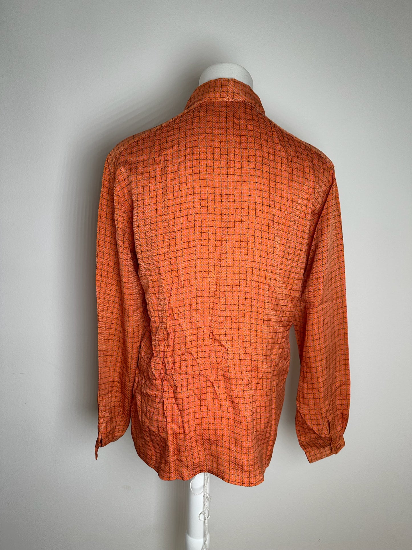 Vintage Dior Checked Shirt orange black