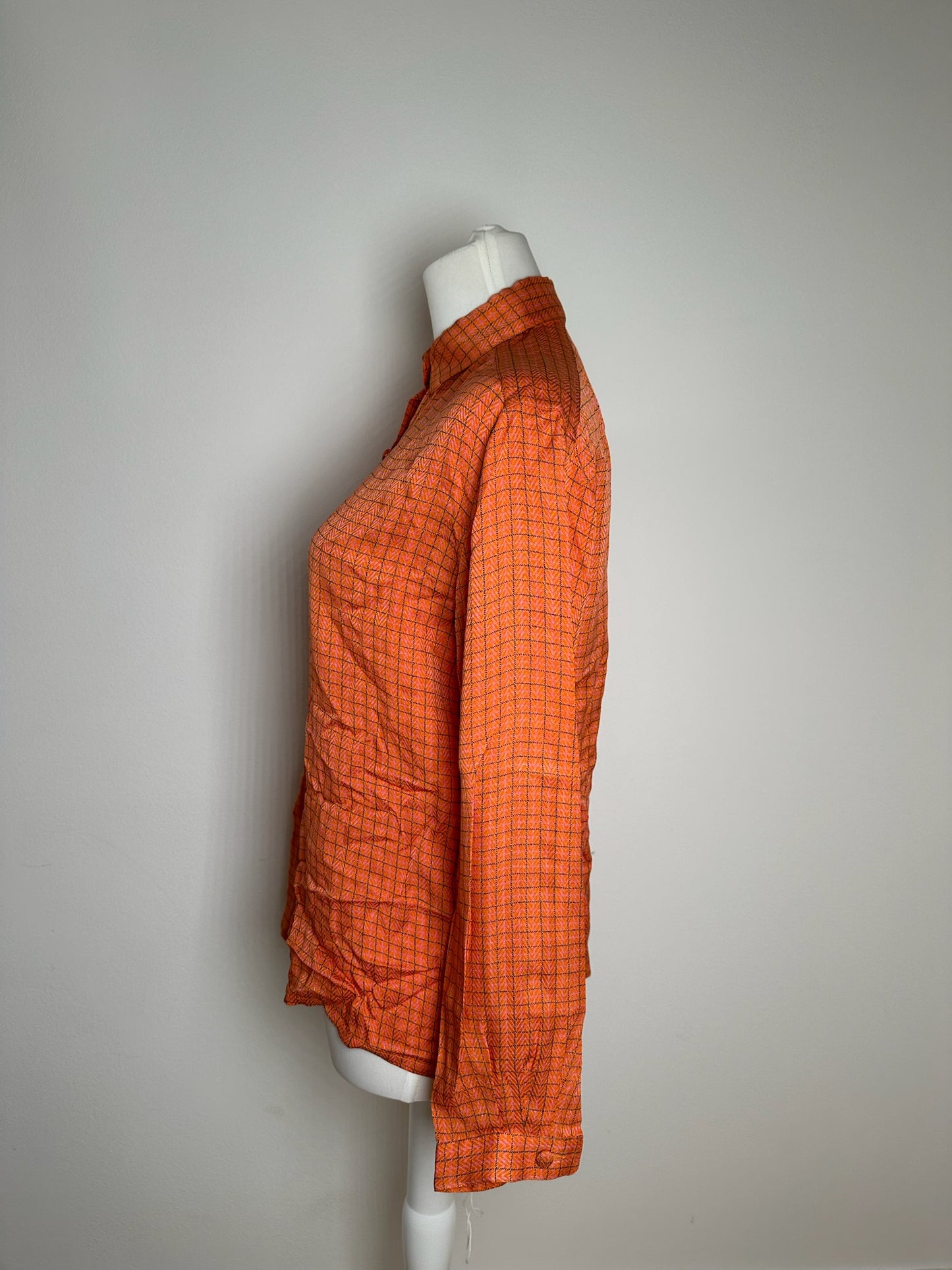 Vintage Dior Checked Shirt orange black