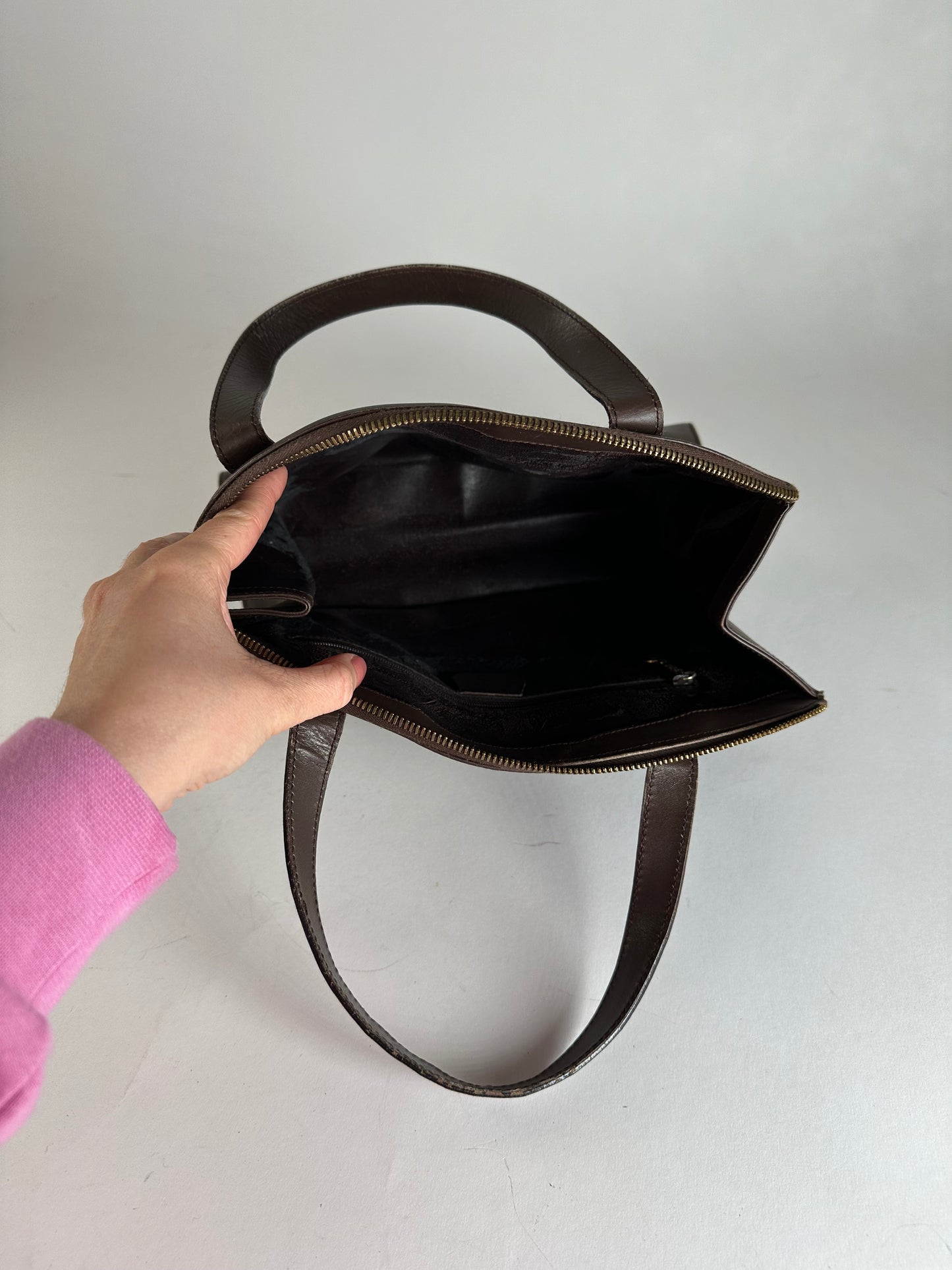 Vintage Gucci Leather Handbag Brown