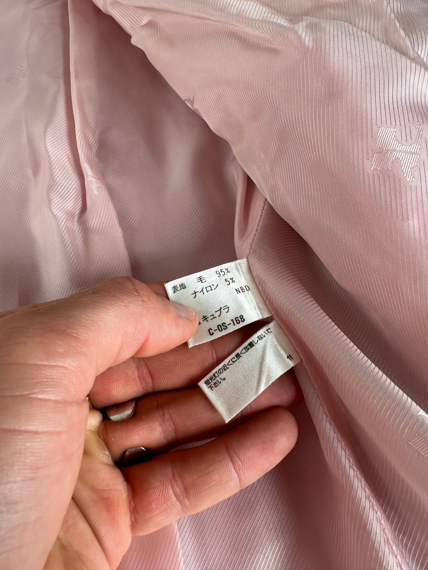 Vintage Courreges Fake Fur Coat Pink L