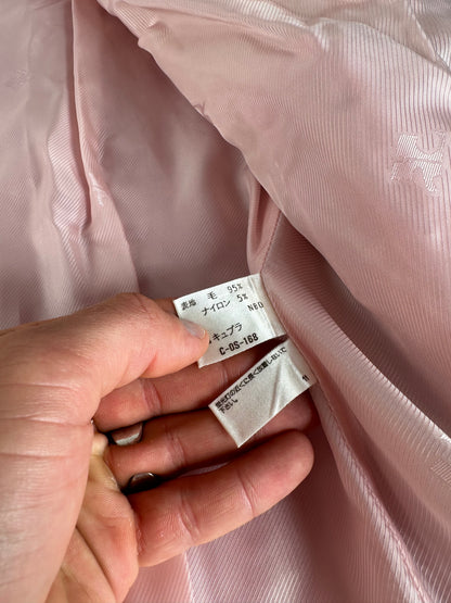 Vintage Courreges Fake Fur Coat Pink L