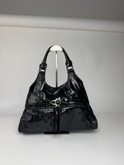 Vintage Givenchy Antigona Patent Leather Bag Black