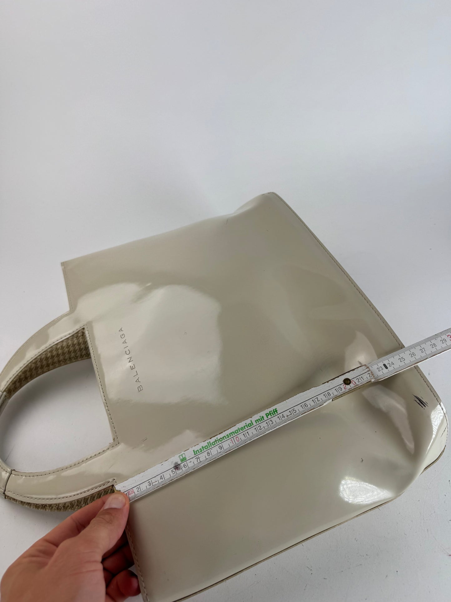 Sac Balenciaga vintage en cuir verni blanc