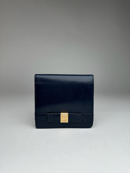 Vintage Courreges Leather Wallet Navy