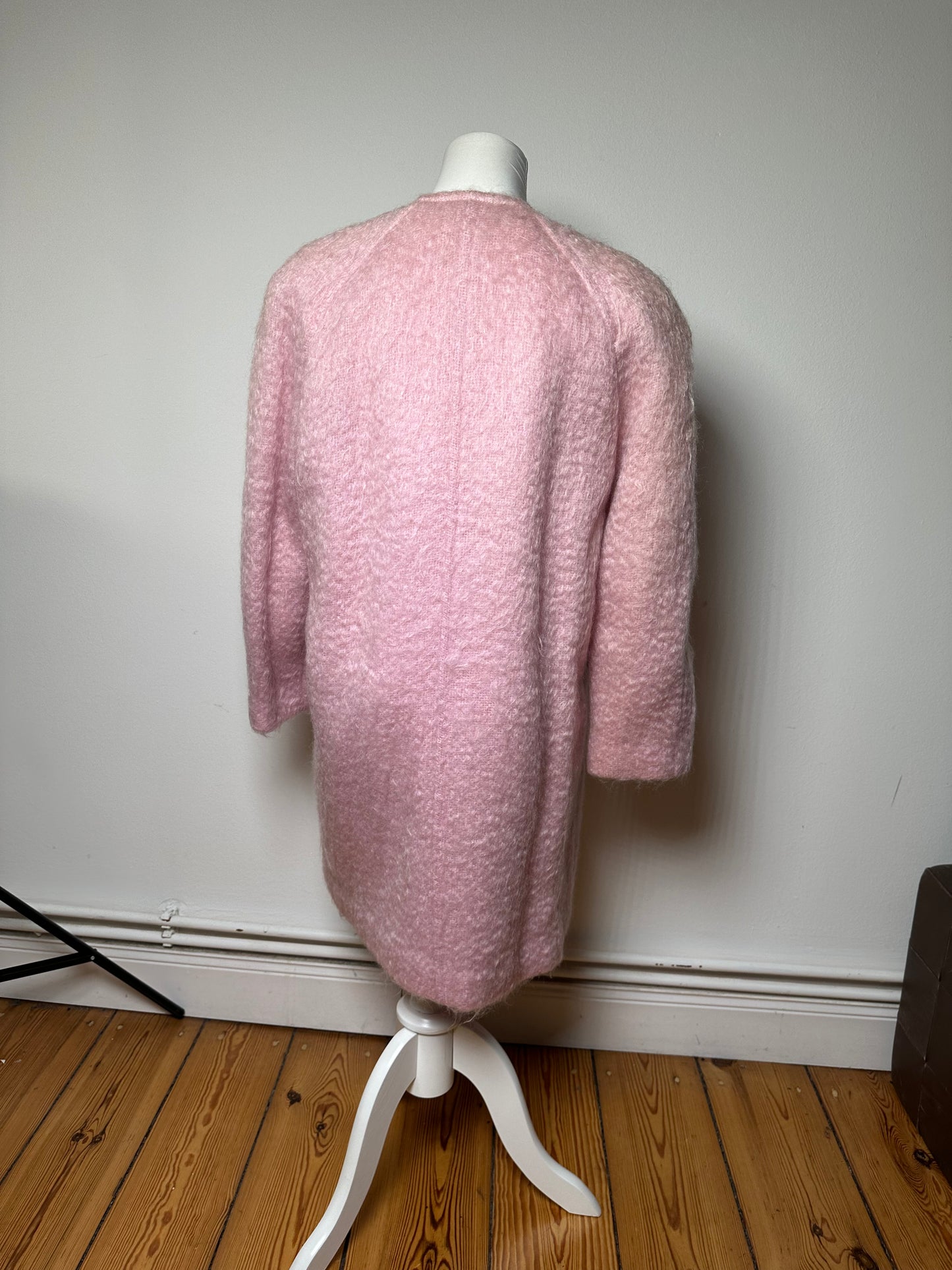Vintage Courreges Fake Fur Coat Pink L