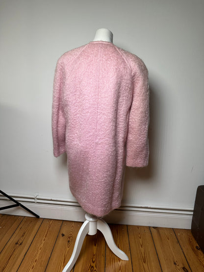 Vintage Courreges Fake Fur Coat Pink L