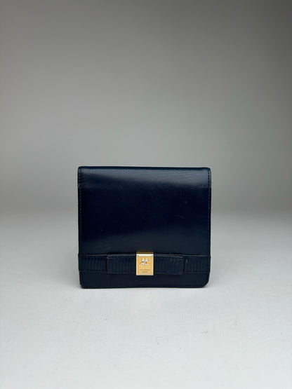Vintage Courreges Leather Wallet Navy