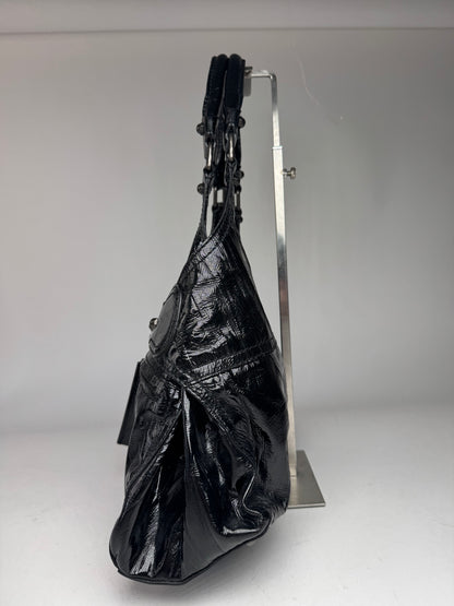 Vintage Givenchy Antigona Patent Leather Bag Black