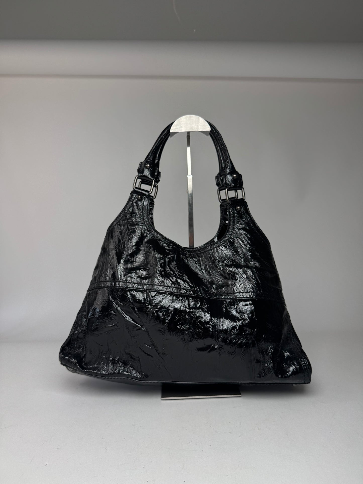 Vintage Givenchy Antigona Patent Leather Bag Black