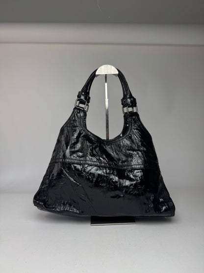 Vintage Givenchy Antigona Patent Leather Bag Black