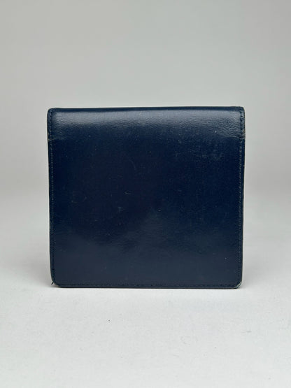 Vintage Courreges Leather Wallet Navy