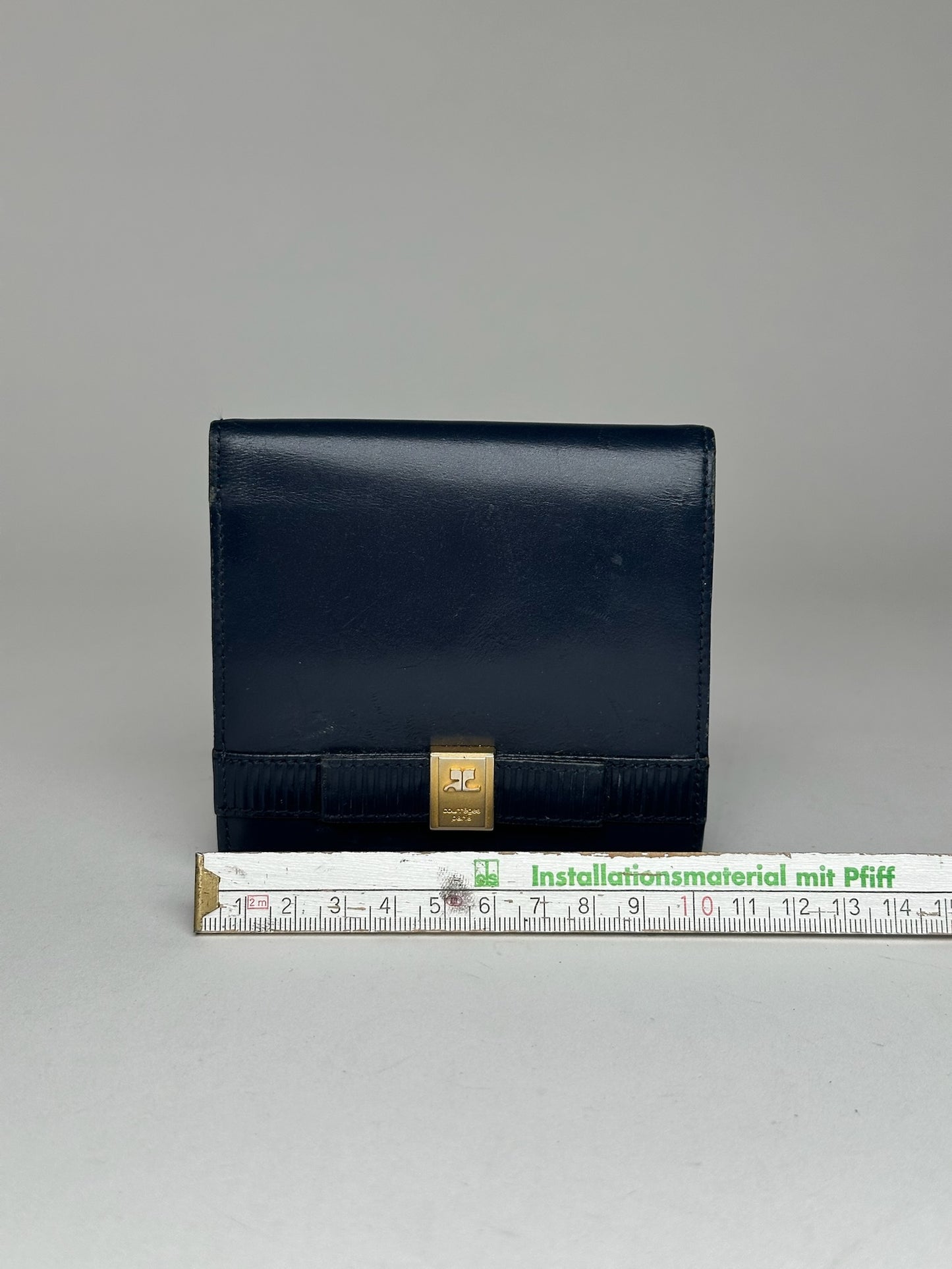 Vintage Courreges Leather Wallet Navy