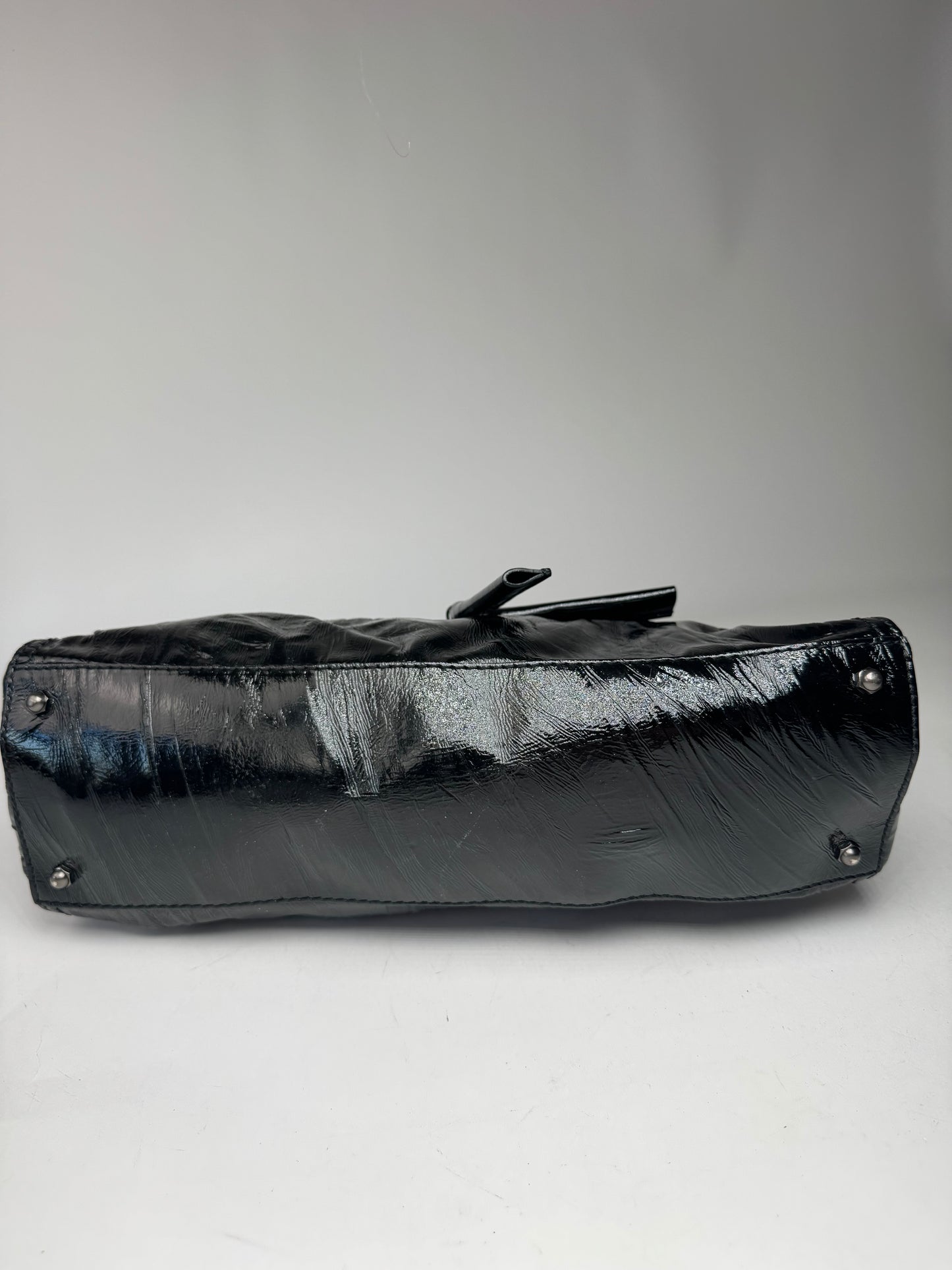 Vintage Givenchy Antigona Patent Leather Bag Black