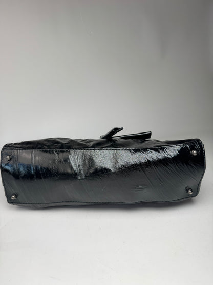 Vintage Givenchy Antigona Patent Leather Bag Black