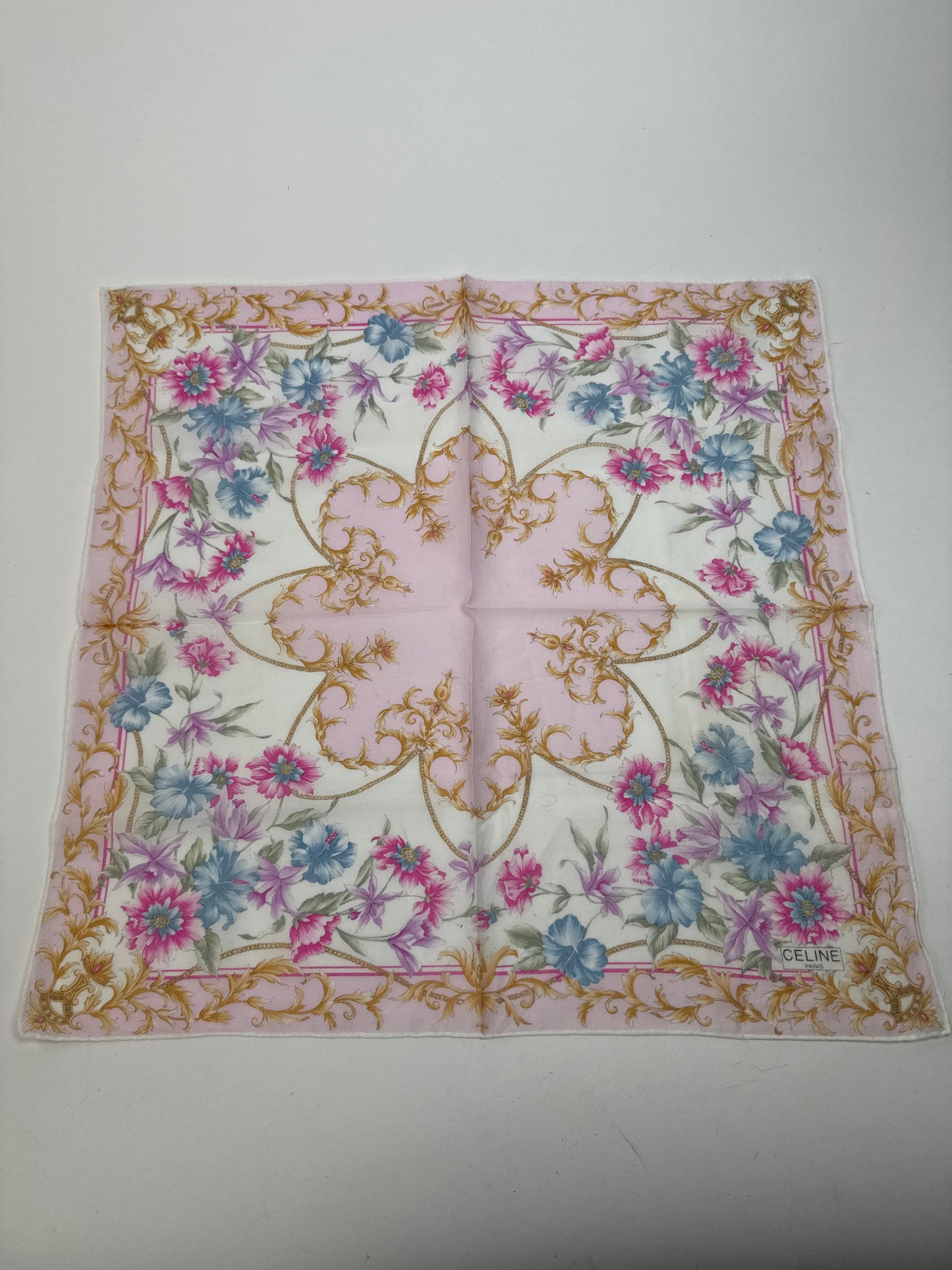 Vintage Celine Scarf Floral