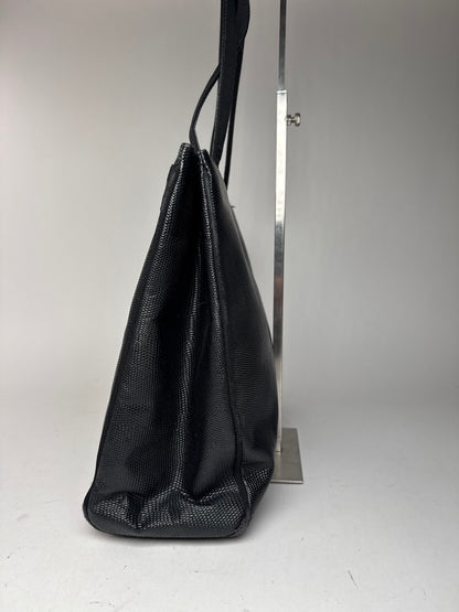 Sac vintage en cuir noir Salvatore Ferragamo