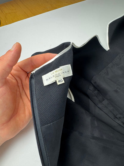 Vintage Balenciaga Dress Black White 38/M