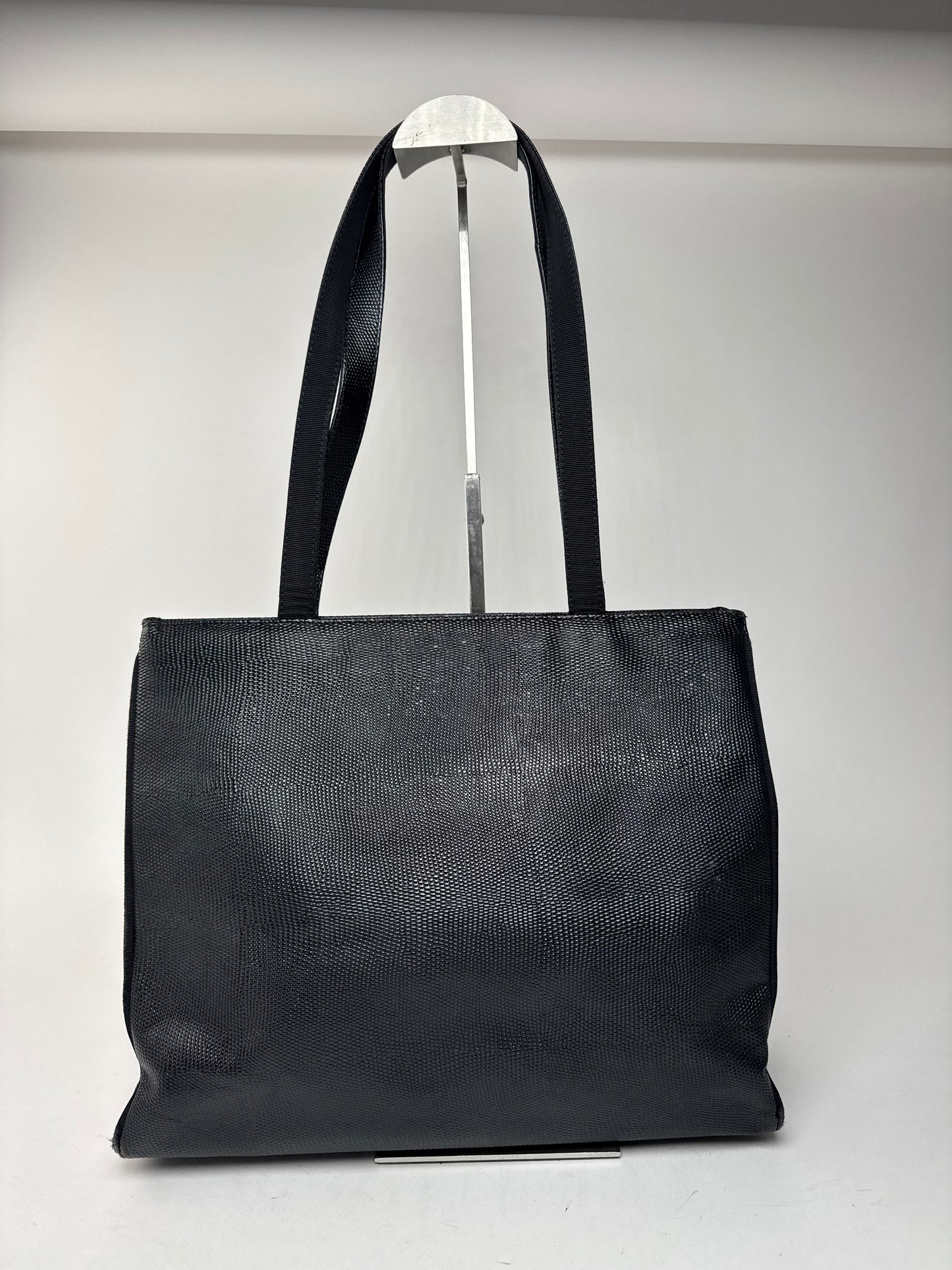 Sac vintage en cuir noir Salvatore Ferragamo