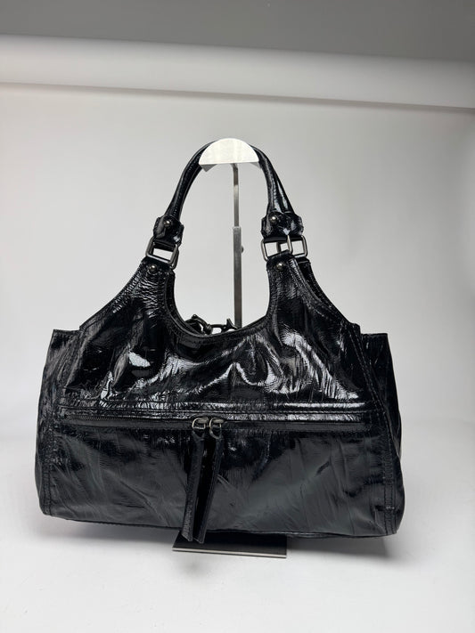 Vintage Givenchy Antigona Patent Leather Bag Black