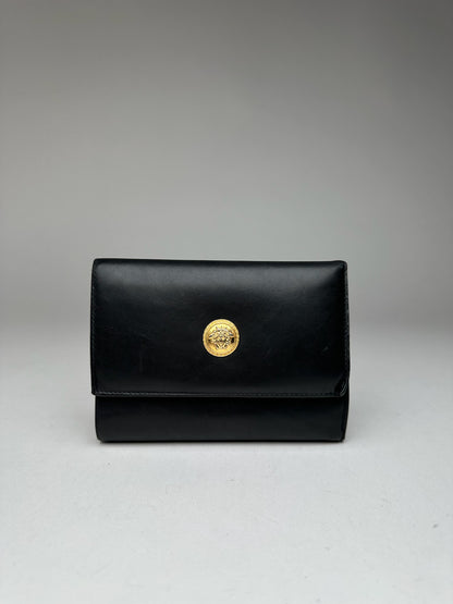 Vintage Gianni Versace Leather Wallet Black