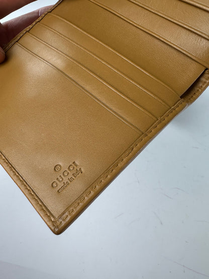 Vintage Gucci Jackie Suede Leather Wallet Pink Beige