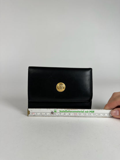 Vintage Gianni Versace Leather Wallet Black